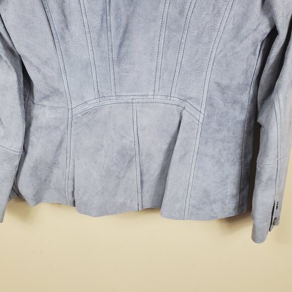 Isaac Mizrahi Live! Suede Moto Jacket Size 6 - Picture 5 of 12